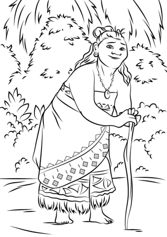 Gramma Tala Coloring Page